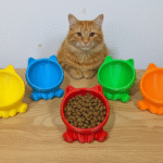 ظرف آب و غذا سگ و گربه مدل پایه دار کد 251